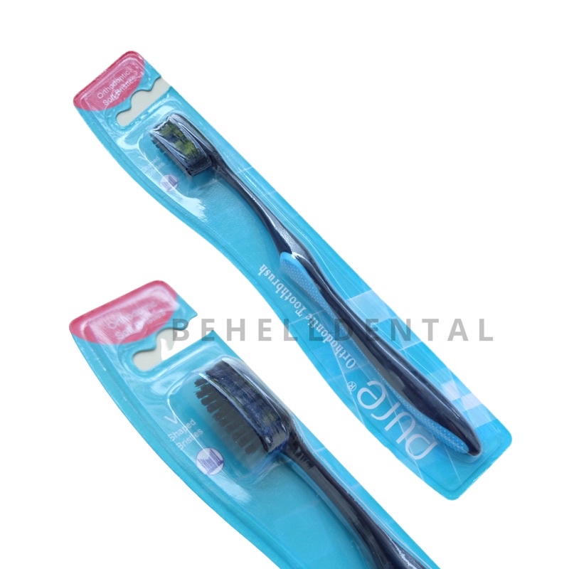 ORI SIKAT GIGI BEHEL PUREE - Tooth Brush Kawat Dental Ortho - Toothbrush Penghilang Plak Bau Mulut BEHELLDENTAL ORIGINAL sikat gigi behel mirip Dr smith Dr.smith