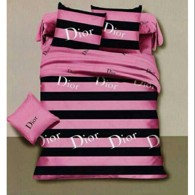BEDCOVER SINGLE AJA (TANPA SPREI) DIOR PINK KATUN JEPANG