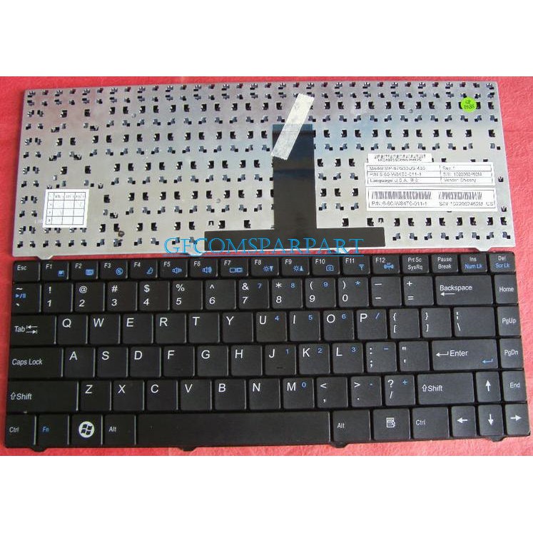 Keyboard Axioo HNW MNW CNW RNW MNW C4801 / MP-07G33US-430 6-80-W84T0-012-1