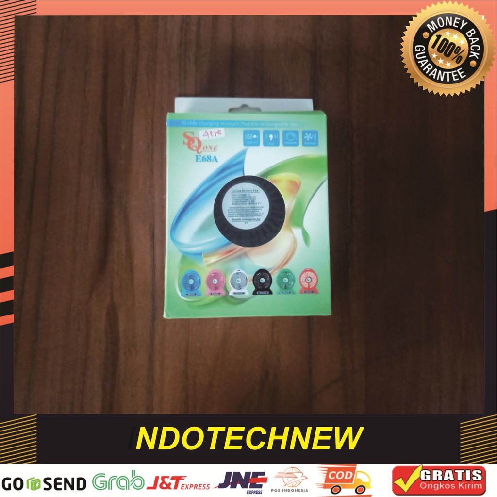 SQ One E68A Kipas Angin Usb Mini Plus Power Bank