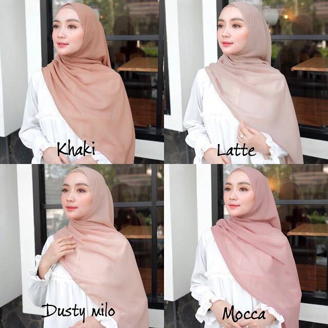 Pashmina sabyan polos  part 2 bahan diamond crep ukuran 175x75-8