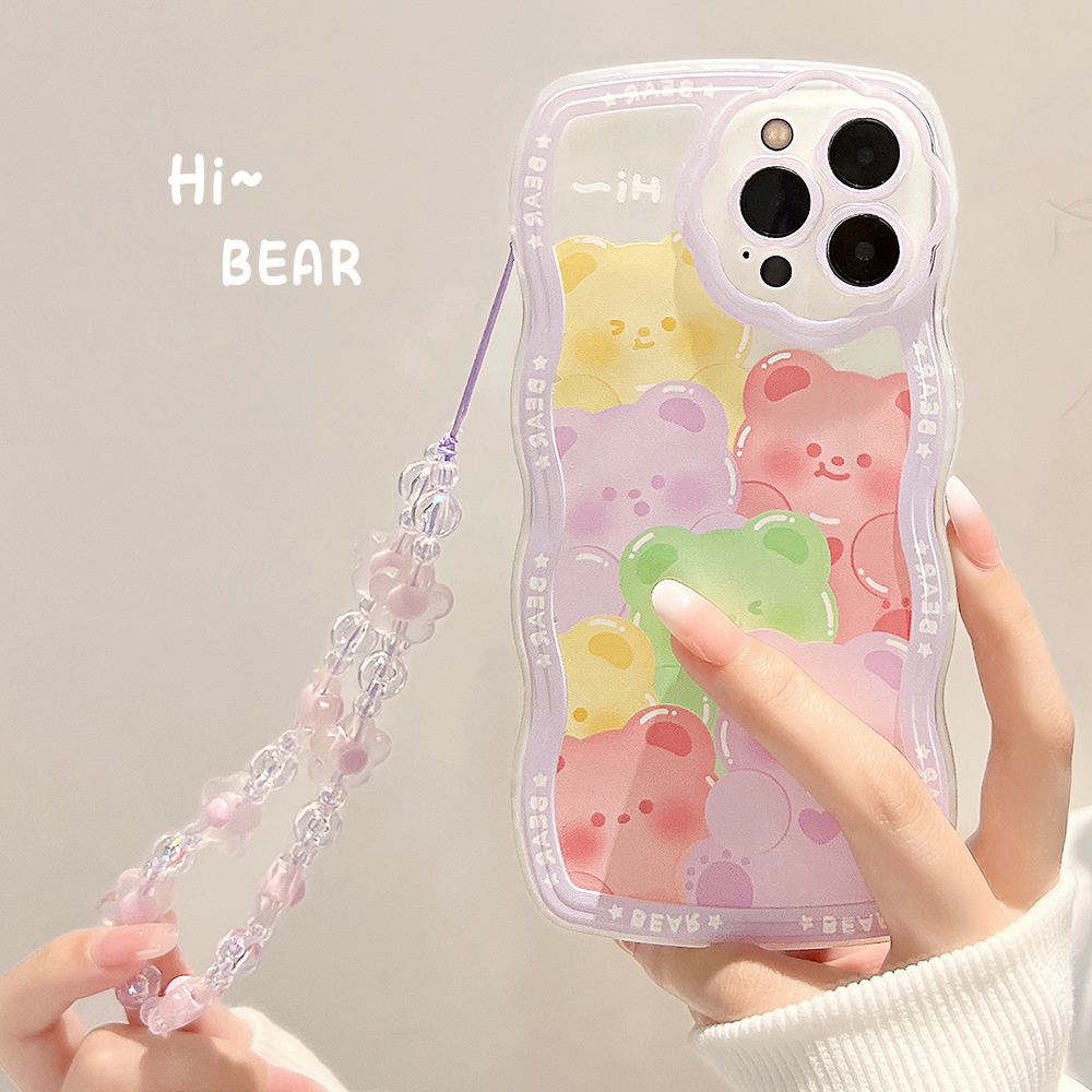 Soft Case Tpu Transparan Frame Gelombang Cover iPhone 13 13pro 13prm 11 7Plus 8Plus Xr XS 13 12pro Max