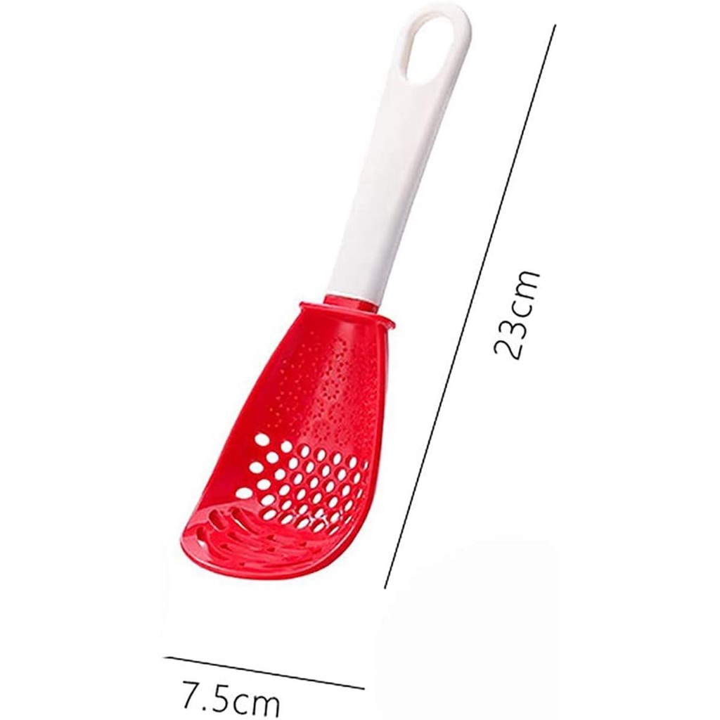 [Elegan] Sendok Masak Menekan Penggiling Tahan Panas Hanging Squeezer Chopper Colander