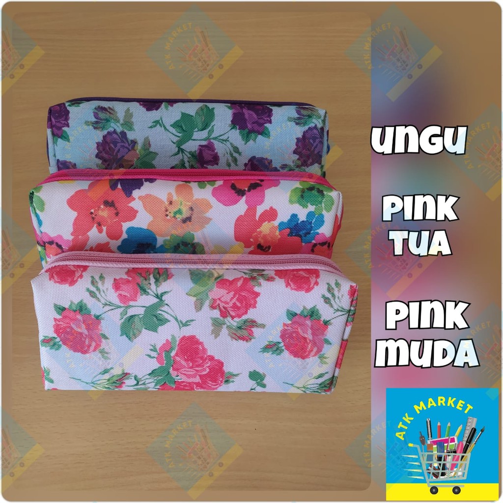

Kotak Tempat Pensil / Pensil Case Kain Motif Bunga ST262