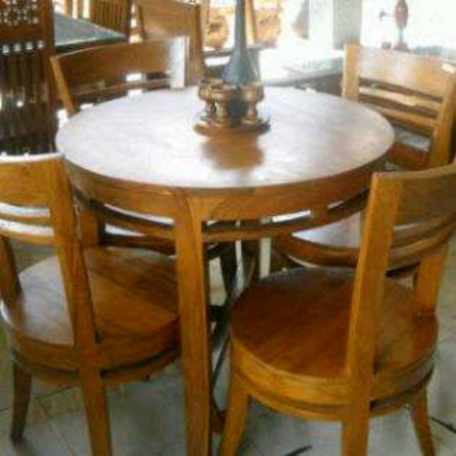 Set Meja Makan Model Kursi Koboi Desain Minimalis Harga Murah