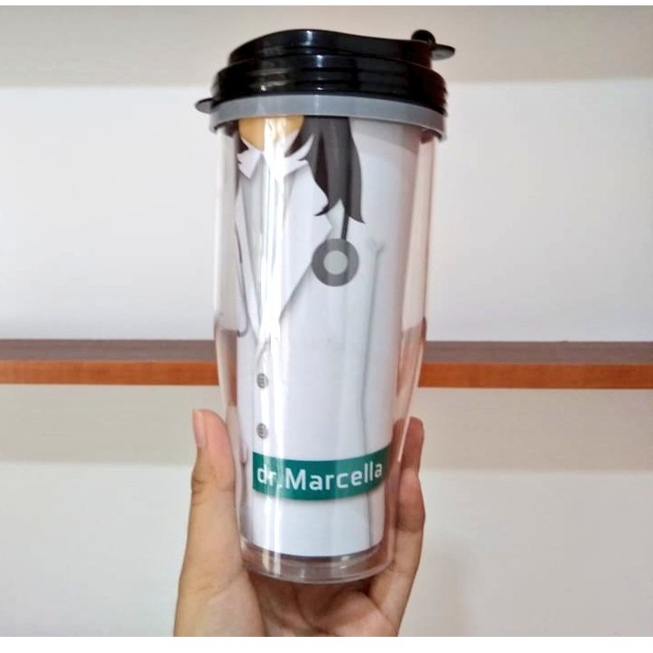 Tumbler Custom Nama | Dokter Perempuan Medis | Botol Minum | Tempat Minum Anti Luntur