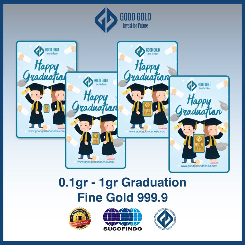 Logam Mulia Good Gold edisi Happy Graduation/ Emas Batangan seri Thank You Teacher/ Graduation Gift