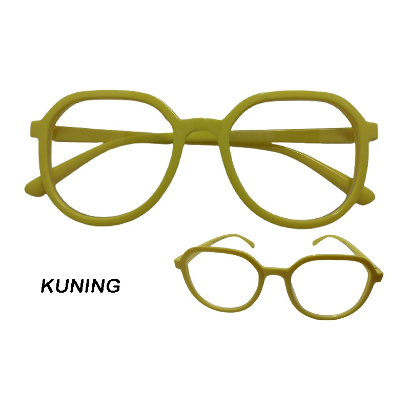 Kacamata Anak Kecil Kacamata Transpran Bening Kacamata Anak Laki Laki Kacamata Anak Perempuan Lensa Bening Gaya Keren Cowok Perempuan KIds Glasses Unisex Eye Protection COD Bayar Ditempat-KUNING