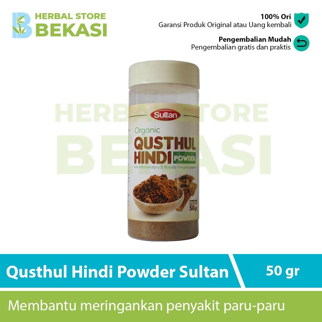 Qusthul Hindi Serbuk Sultan 50 Gr Asli Original Membantu Mengatasi Masalah Pernafasan