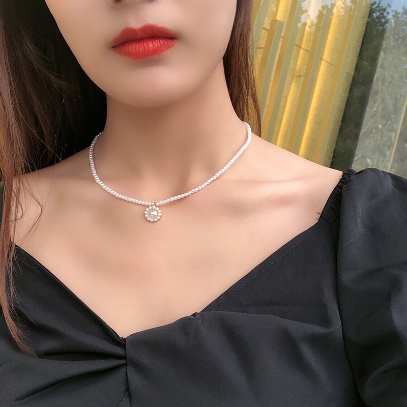 Korean Fashion Simple Pearl Ladies Clavicle Chain Necklace For Girlfriend The Best Factory Wholesale In Stock