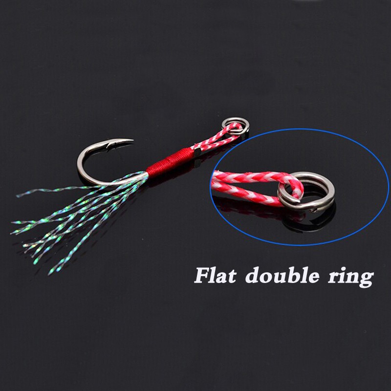 Shengyaofishing 20Pcs/set 13# Assist Jig Kail Pancing Umpan Swimbait Fishing Lure Bass Wobbler Jigging Sinking Hard Carbon Steel