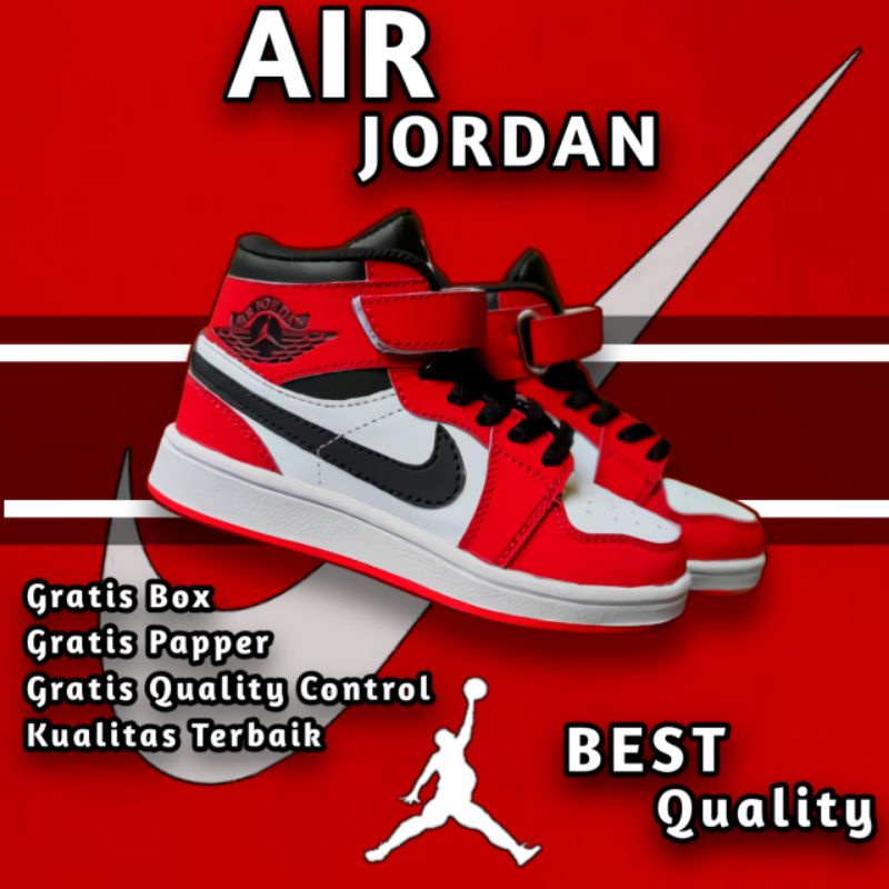 Sepatu Anak Nike Air Jordan Grade Original Laki Laki Perempuan Premium Quality Umur 1 2 3 4 5 6 7 8 9 10 Tahun Sepatu Sneakers Anak Laki Laki Perempuan Sepatu Jordan Anak Original 100% Dan Sepatu Jordan Bayi