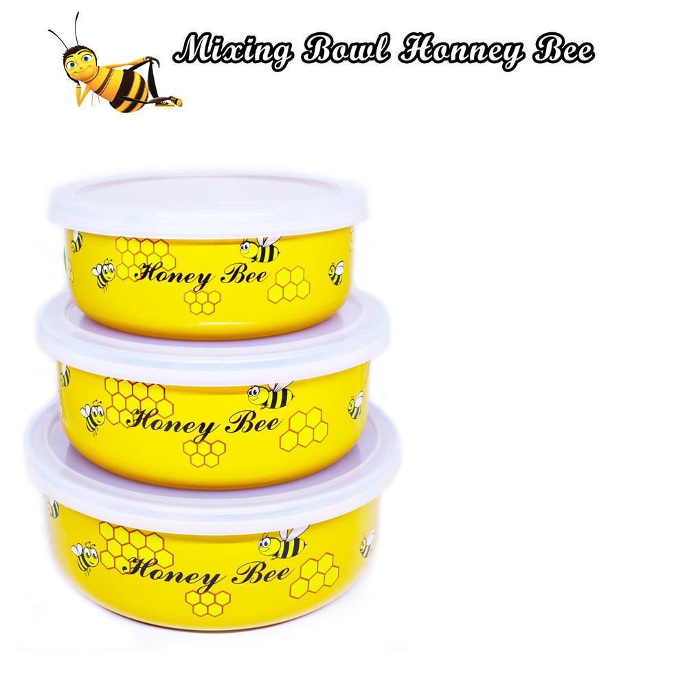 Maspion Mixing Bowl Honey Bee Set 12/16 CM isi 3pcs