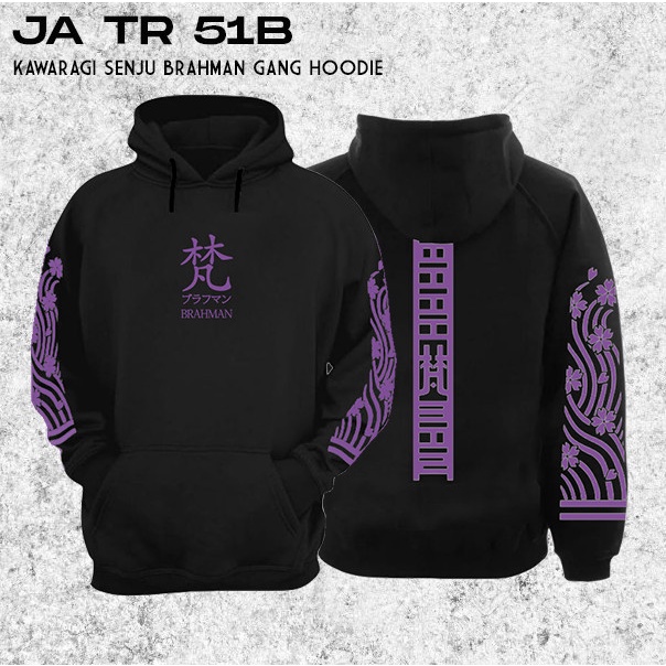 Jaket Hoodie Kawaragi Senju Brahman Gang Cosplay Tokyo Revengers Ungu
