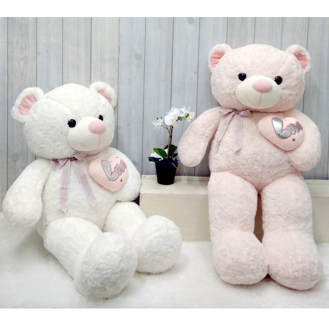 BONEKA TEDDY BEAR LOVE PASTEL VALENTINE KADO ULTAH SHABBY CHIC BERUANG TEDY