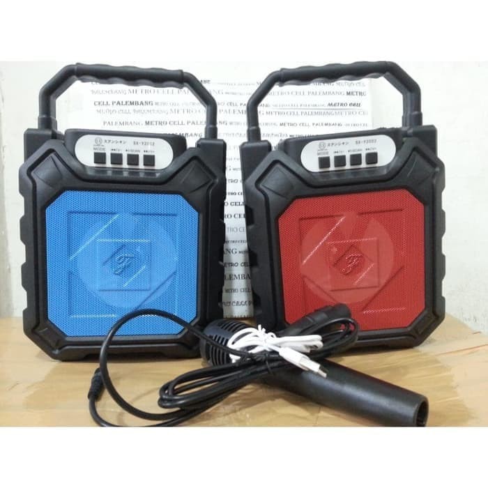 (COD) Speaker Aktif Bluetooth Sx Y2002 Bonus Microphone Termurah