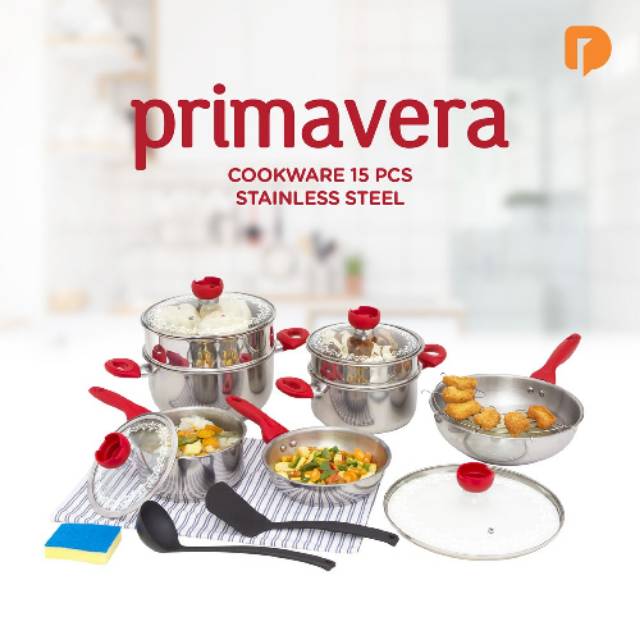 Panci set stainless primavera cookware 15pcs