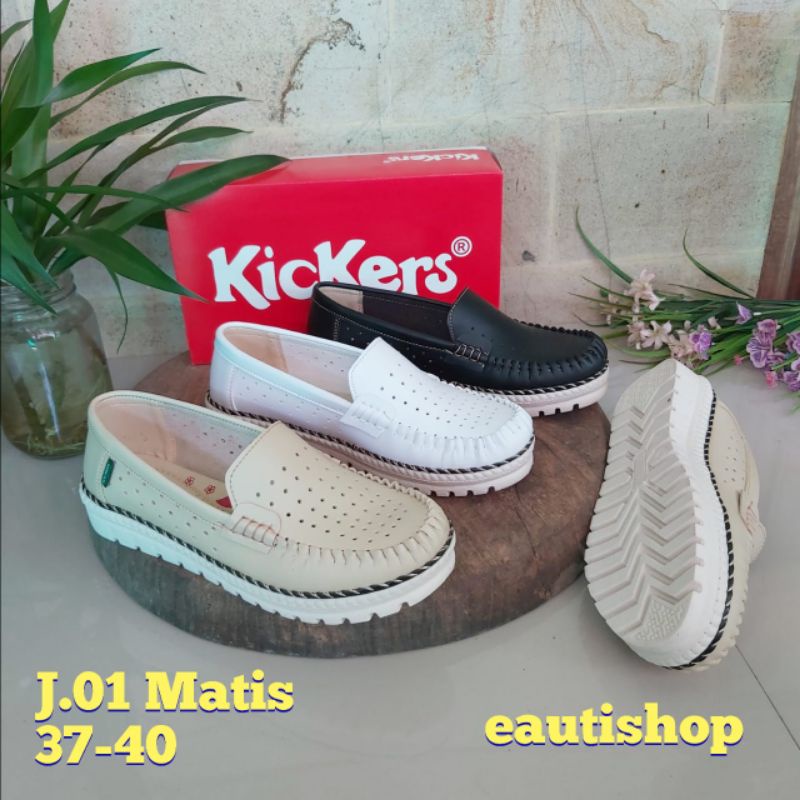[JS.01] Sepatu slip on wanita kickers / Sepatu kickers wanita model kasual / Sepatu santai wanita be