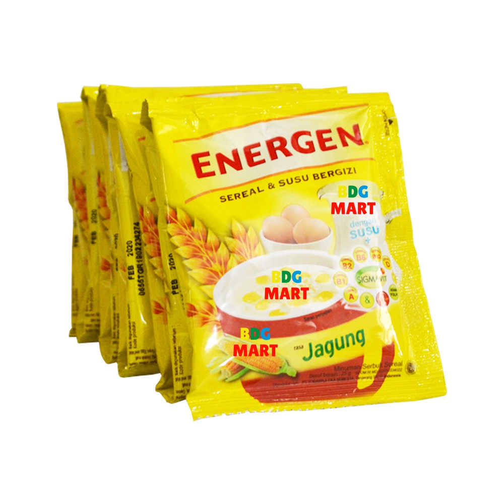 

RENCENG Mayora Energen Jagung Minum Makanan Bergizi Rasa Jagung Sereal Sarapan Enak - 10pcs x 25gr