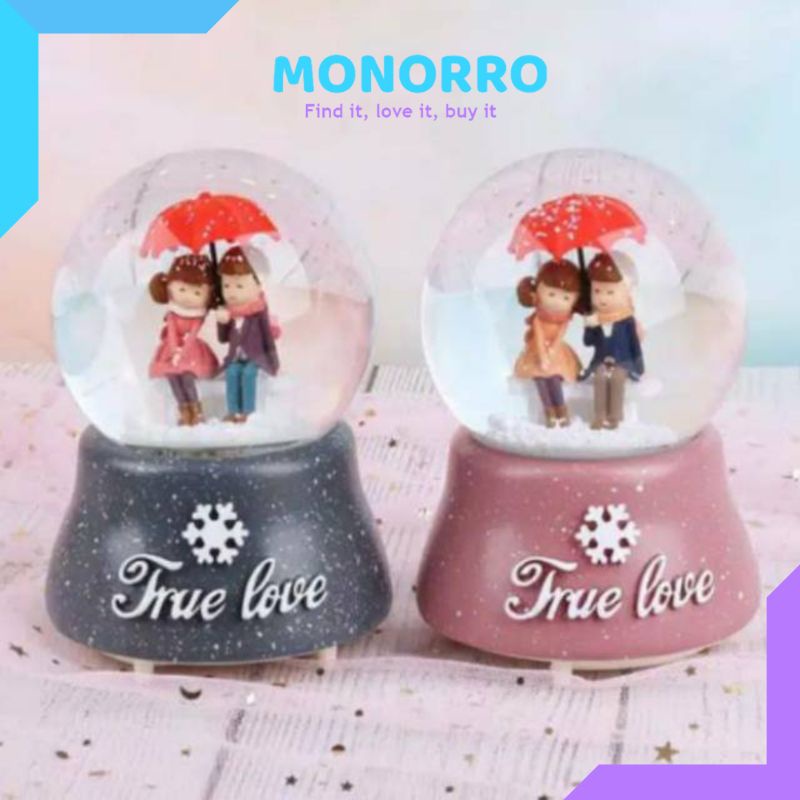 SnowBall Music - Snow Globe Crystal -Bola Kristal Musik-Bola Salju Musik Couple Korea True Love 2