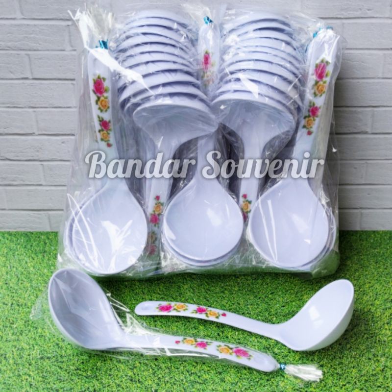 isi 100 Souvenir Centong Sayur Melamin Kemasan Plastik Gratis Bubble &amp; Kardus