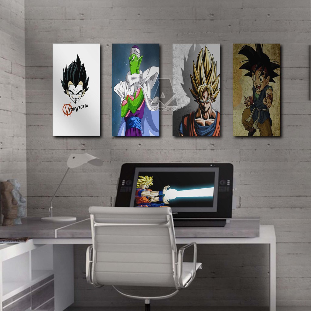 HIASAN DINDING ANIME DRAGON BALL/Hiasan dinding rumah/Dekorasi rumah/pajang Rumah/Hiasan Kamar