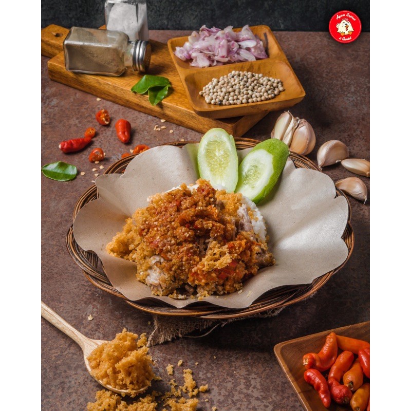 

Nasi ayam geprek si gendut