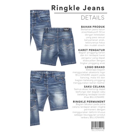 Celana Jeans Anak Ringkle Billionaire