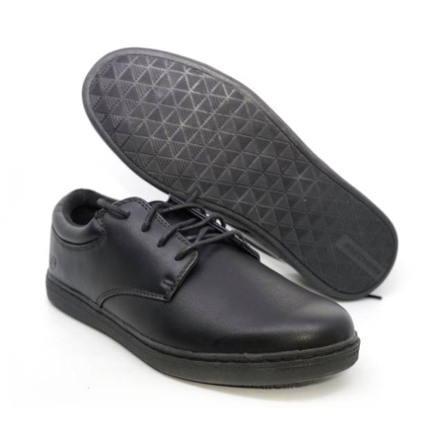 Skechers 65549 Memory Foam Sepatu Formal Tali untuk Kerja Sekolah kuliah 40 41 Hitam BlackBlack | Shopee