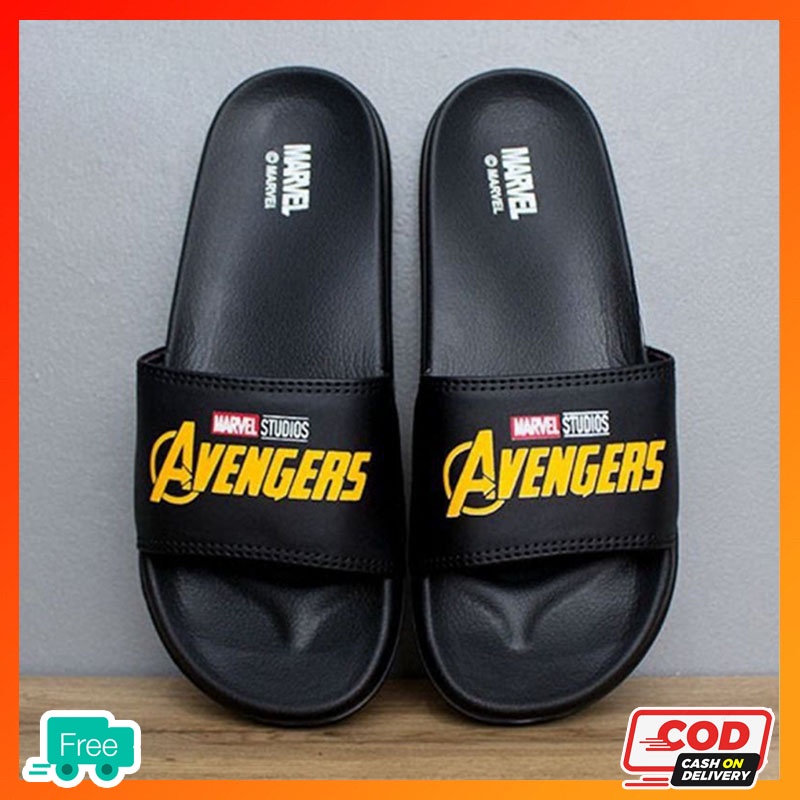Sandal Slop Karet Pria Wanita Kekinian Sendal Slip On Sandal Slide Marvel Avenger