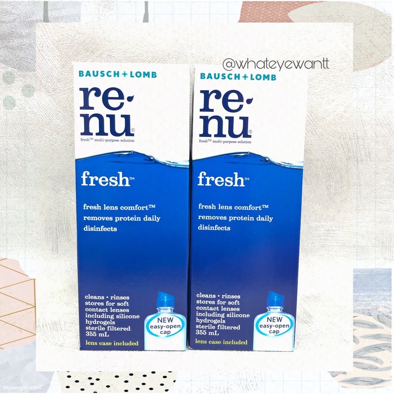 Renu Fresh Cairan Softlens 355ml Multi Purpose Solution By Bausch &amp; Lomb 355ml