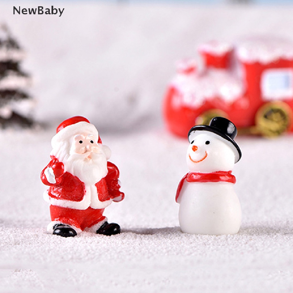 Miniatur Santa Clauspohon Natalsnowman Untuk Dekorasi Taman Minifairy Garden DIY