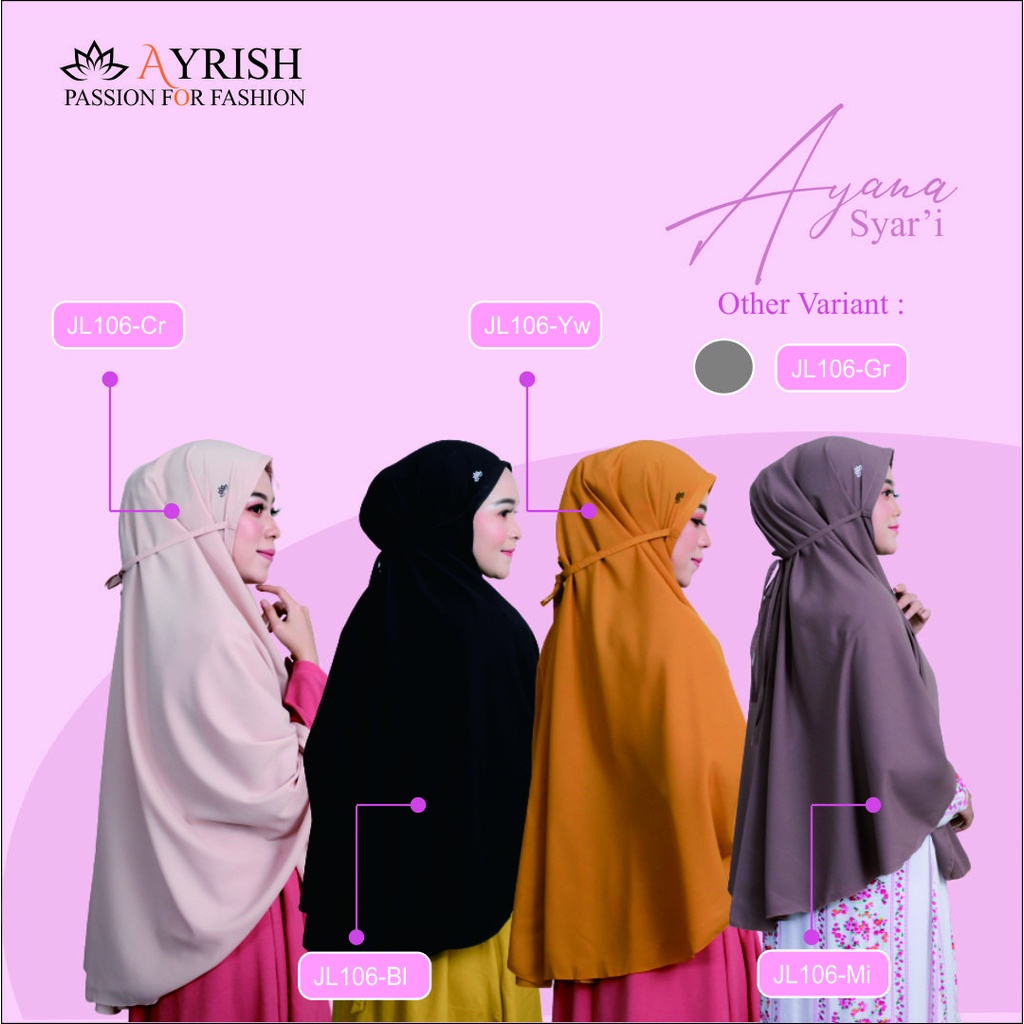 [ READY ] AYRISH HIJAB / HIJAB INSTAN / hijab premium / BERGO JUMBO / HIJAB TALI / AYANA