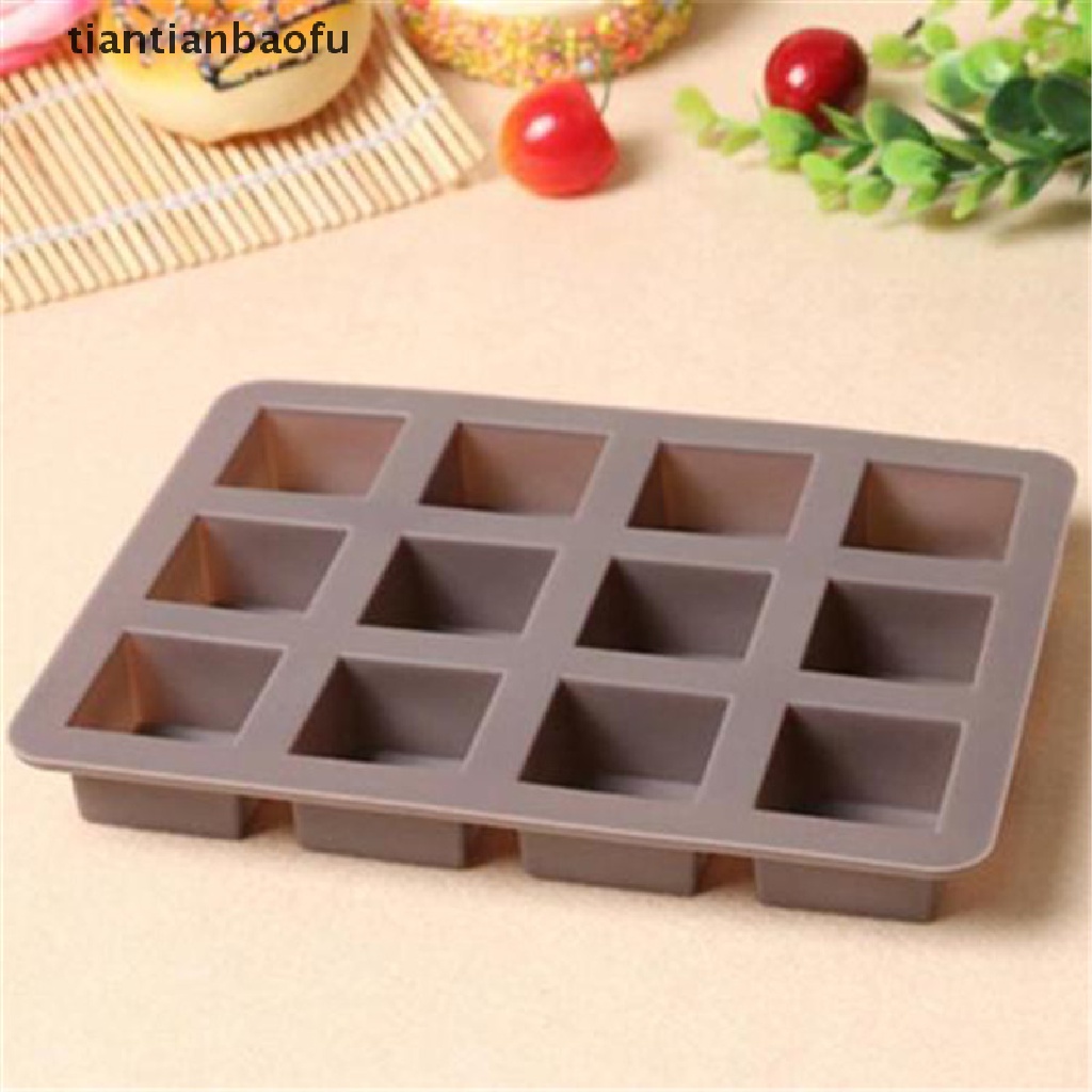 [tiantianbaofu] Bar Square Soap Silicone Mold DIY Chocolate Baking Cake Handmade Tool Mould Boutique