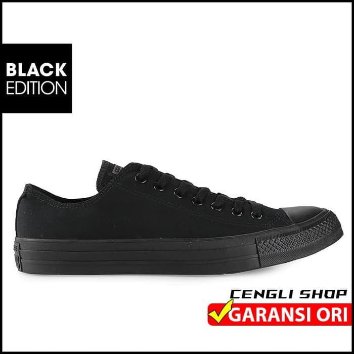 SEPATU ALL STAR CONVERSE ORIGINAL ALL FULL BLACK OX