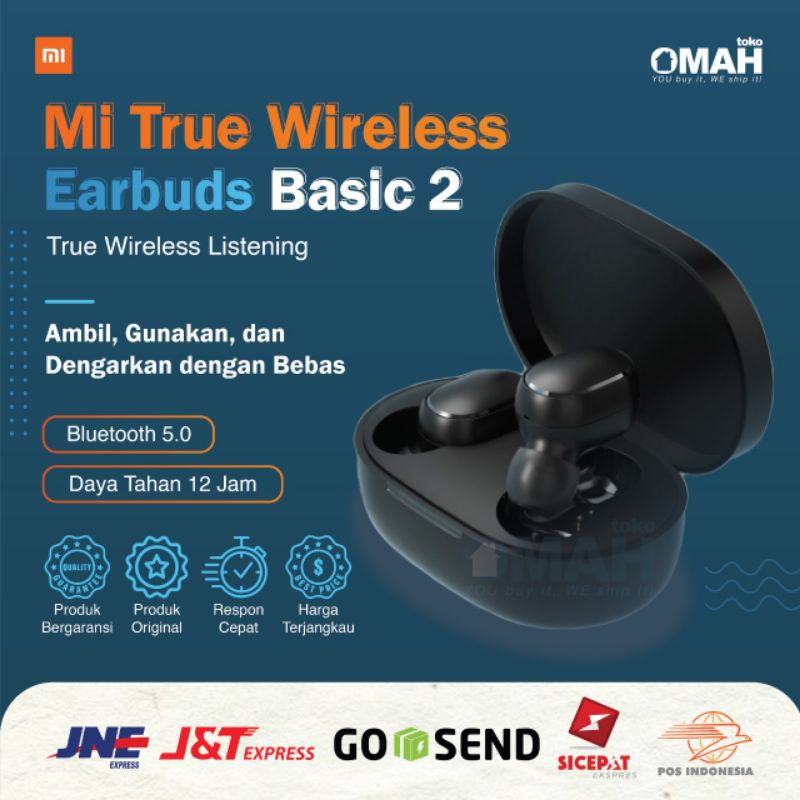 Xiaomi Mi True Wireless Earbuds Basic 2 TWS Garansi Redmi Airdots Original Bluetooth Global Versi