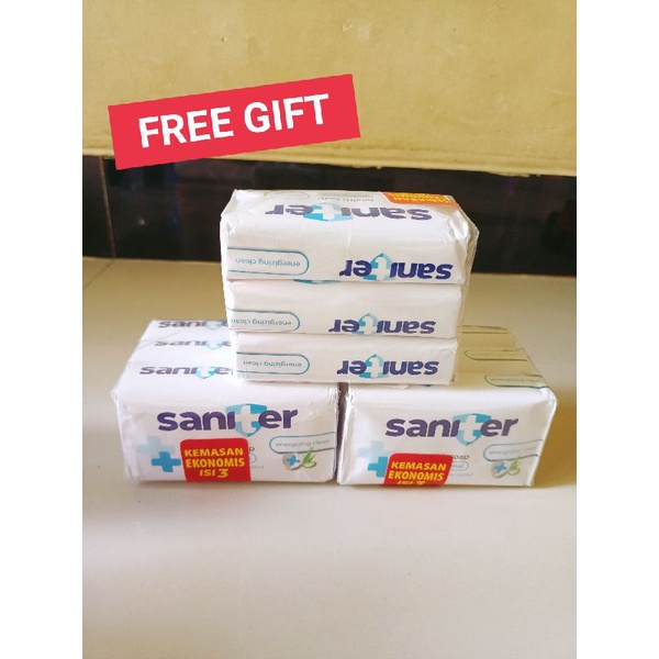 SANITER SABUN MANDI BATANG 105GR JUMBO ISI 3 TERMURAHH FREE GIFT
