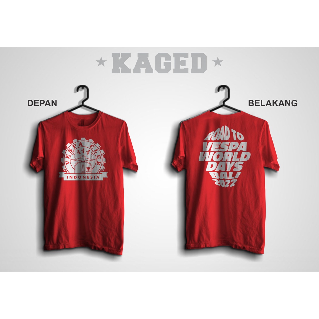 KAOS VESPA WORLD DAY 2022 KAOS VWD 2022 KAOS VESPA KAOS ACARA VESPA #WARNAMERAH