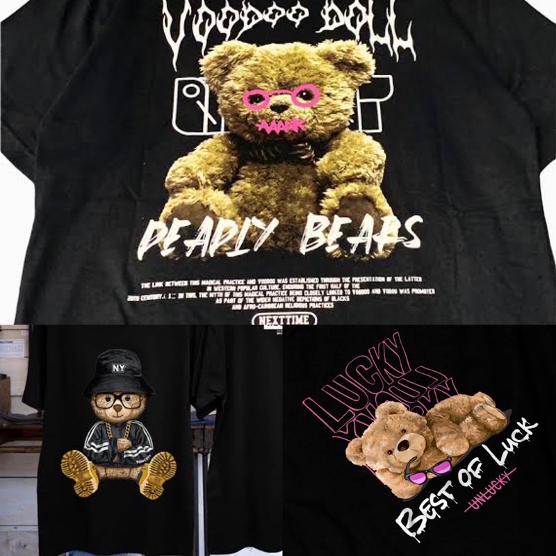 kAos anak motif teddy Bear / kaos kids murah