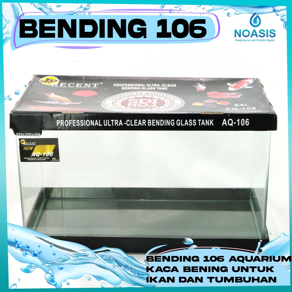 AQUARIUM AQUASCAPE BENDING IMPORT GLASS TANK RECENT AQ 106(GOJEK GRAB)