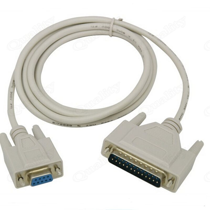 Parallel DB25 Male to Serial DB9 Female Cable - Kabel serial printer db 9 to pararel db 25 pin