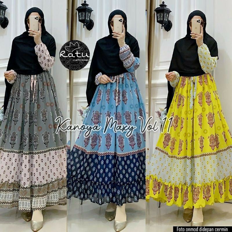 KANOYA MAXY VOL 10 / GAMIS CERUTY PRINTING MEWAH TALI PINGGANG