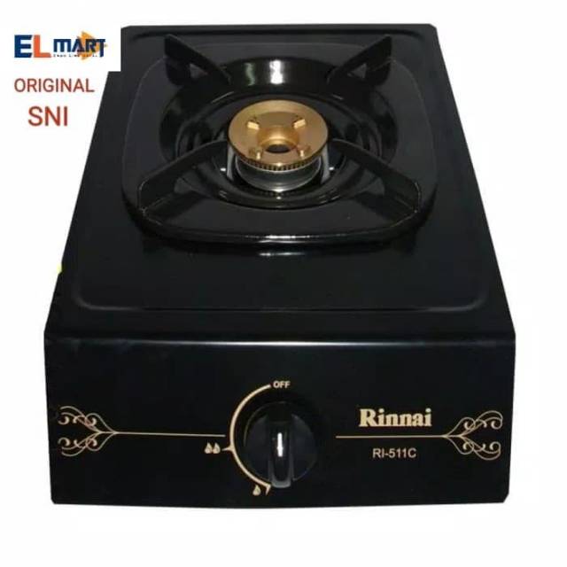 Kompor Gas 1 tungku Rinnai RI 511C - 511 C - RI511C Gas Stove SNI Original