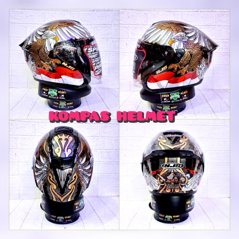 HELM NJS KAIROZ MOTIF GARUDA ORIGINAL TERBARU
