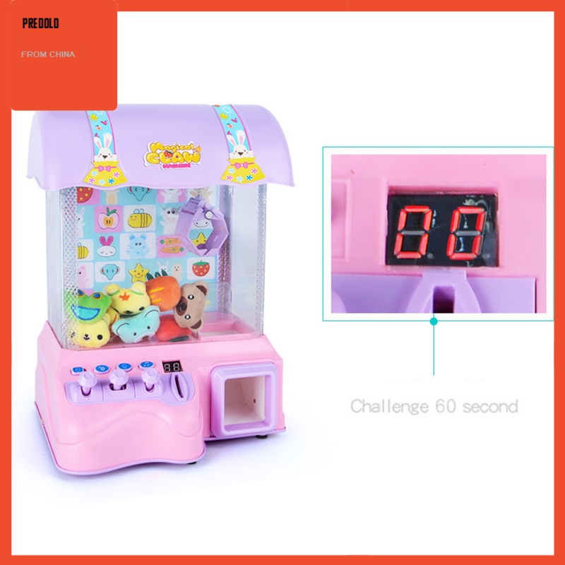 [In Stock] Mini Electric Claw Machine Fun Play Light Music Coin Game Box Children Gifts