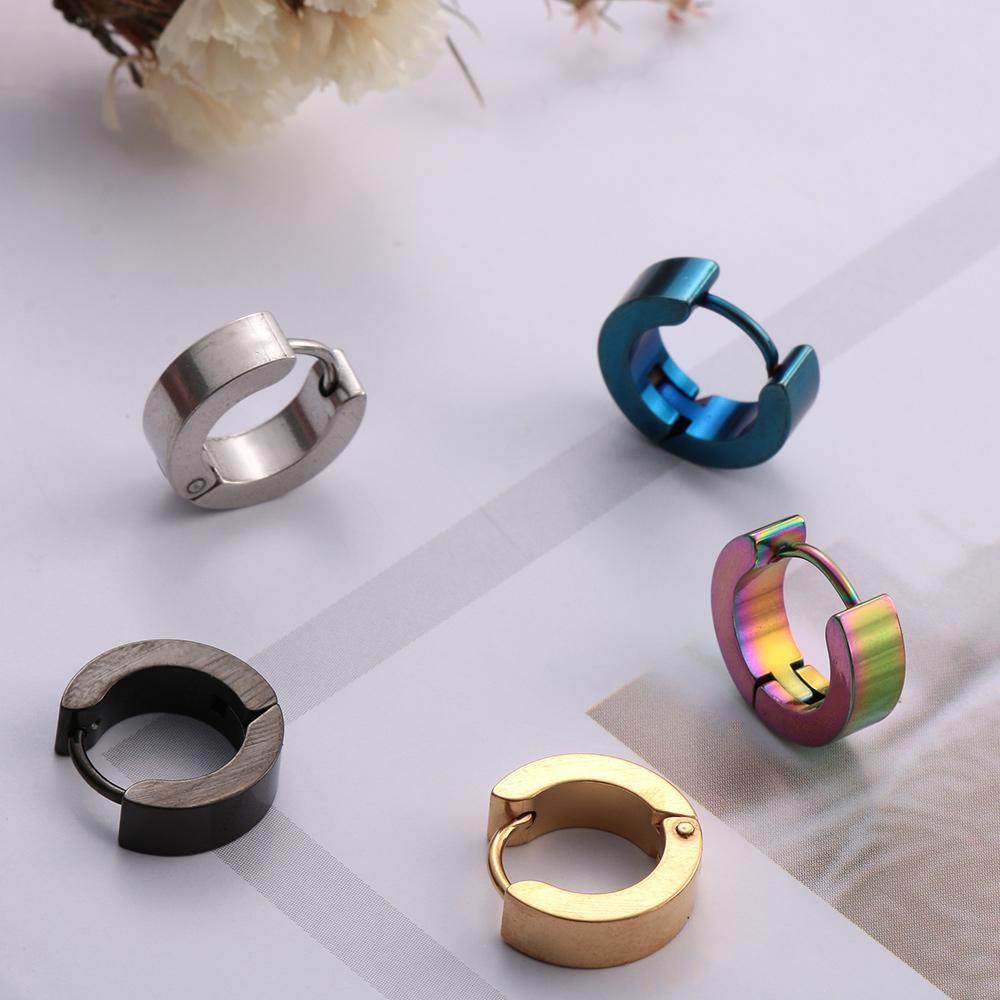 Nanas 2PCS Ear Stud Pesta Pria/Wanita Unisex Stainless Steel