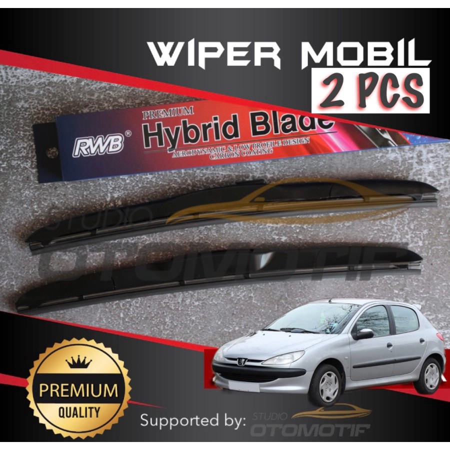 WIPER PEUGEOT SKYLINE 206 RWB GRAPHITE / WIPER RWB PEUGEOT 206 2 PCS