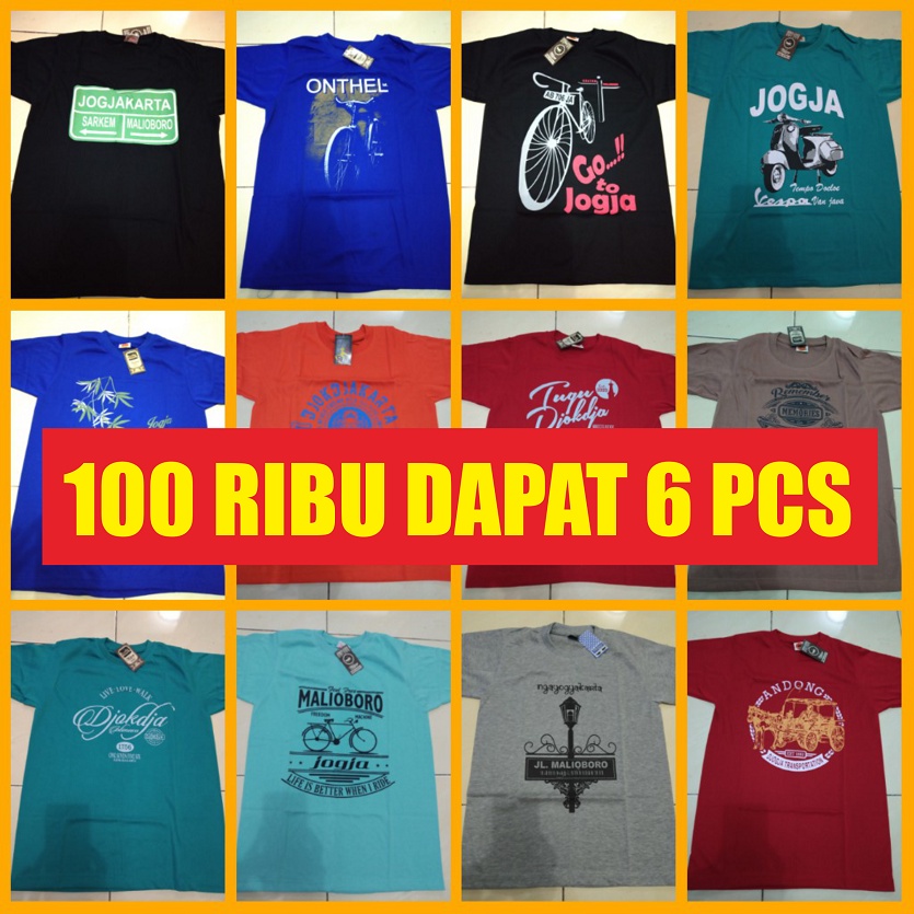 Doublefive - GROSIR ISI 6 PCS Kaos Pria Distro / Baju / Baju Kaos Pria / Kaos Pria / Baju Distro Pria Keren / Kaos Distro Pria Keren / Kaos Distro / Bonus Dadakan / Kaos Wanita / Baju Wanita / T - Shirt