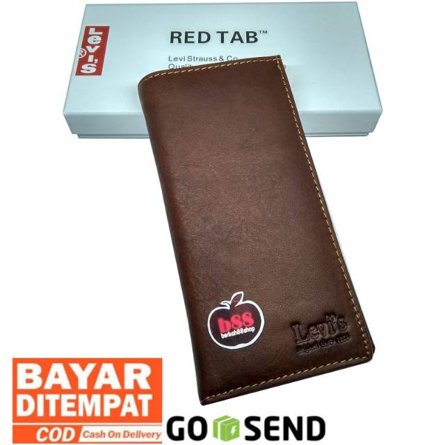 Dompet Kulit Panjang DP903 Polos / Dompet Kulit Pria Cowo Lipat Murah