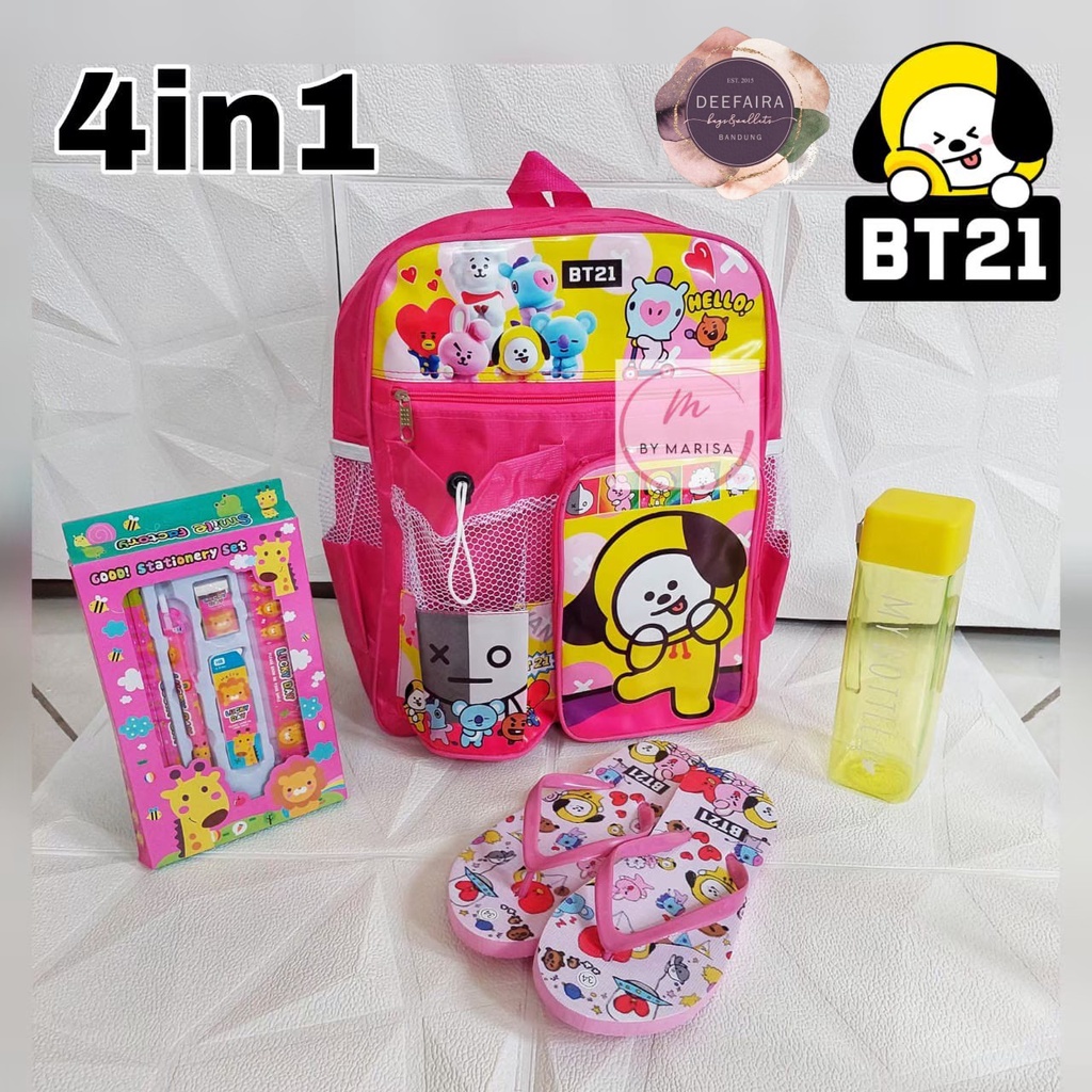 Tas Ransel Anak Perempuan Model M11 Bet21 4 In 1 Tas Sekolah Paud Tk Dan Sd